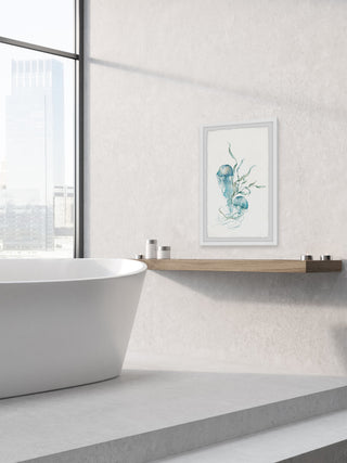 "Jellyfish Pair" Framed Painting Print, 8x12