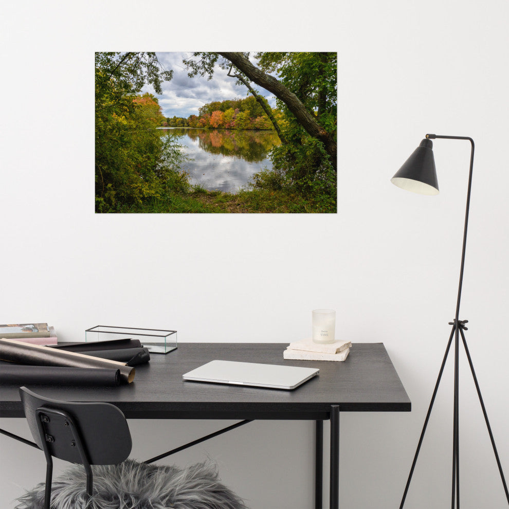 Lost in Autumn Color Landscape Photo, Rural Unframed Wall Art Print, 24" X 36"
