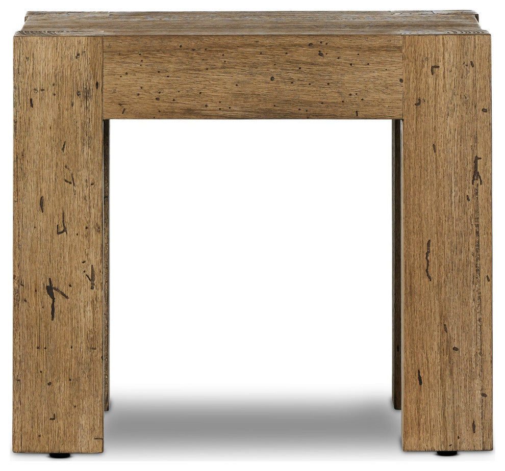 Abaso End Table Rustic Wormwood Oak
