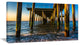 "Fishing Pier And Waves At Atlantic Sea" Sea Pier Wall Art, 40"x20"