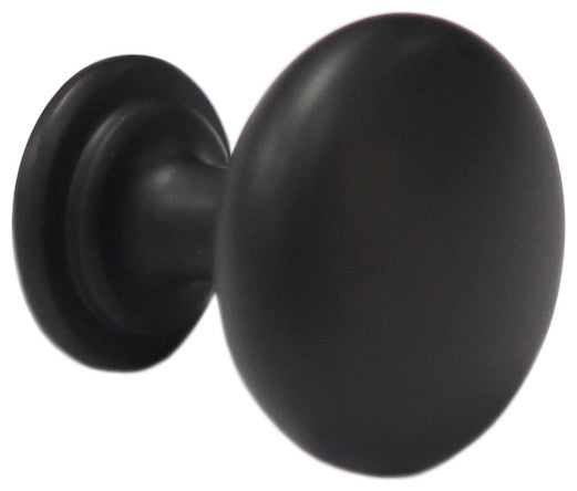 Mascot Hardware 1 in. Round Matt Black Cabinet Knob - Pack of 10