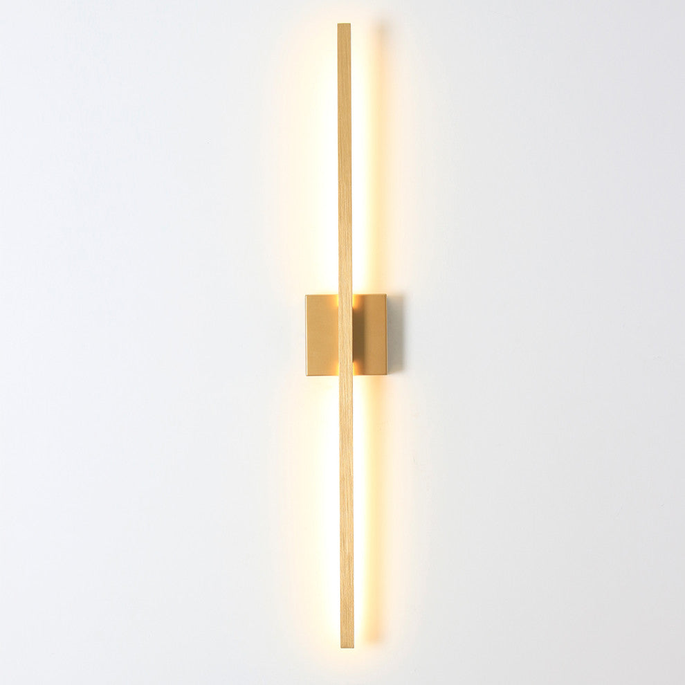 Modern LED Wall Sconces Triac Dimming Aluminum LED Flush Mounted Sconce, Gold, 35.6"hx4.7"wx2.9"d