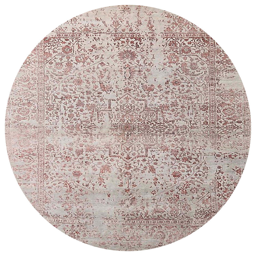 Ahgly Company Indoor Round Mid-Century Modern Area Rugs, 4' Round