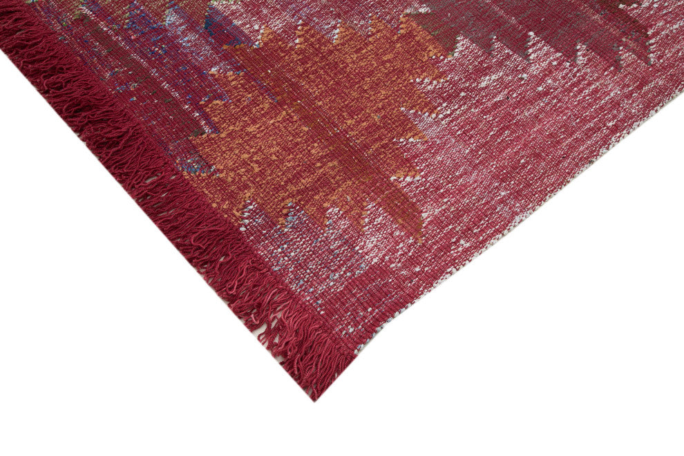 Rug N Carpet - Handmade Turkish 7' 11'' x 11' 3'' Modern Design Wool Kilim Rug