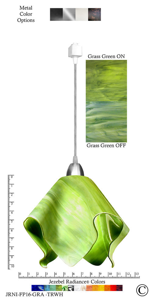 Jezebel Radiance Flame Large Track Light, Grass Green