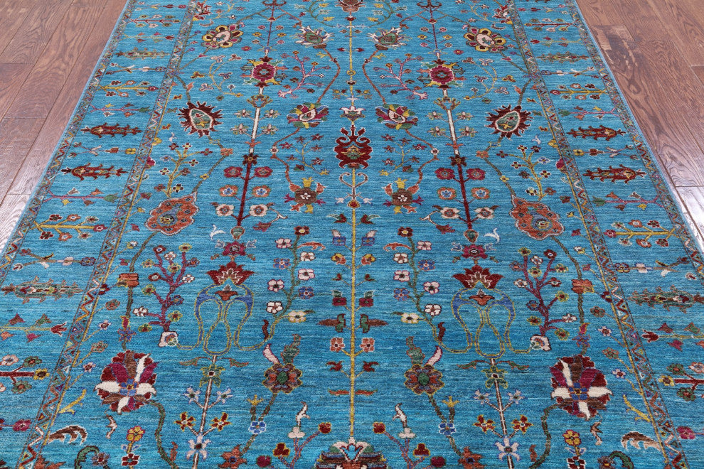 5' 7" X 8' 2" Persian Tabriz Hand Knotted Wool Rug Q8250