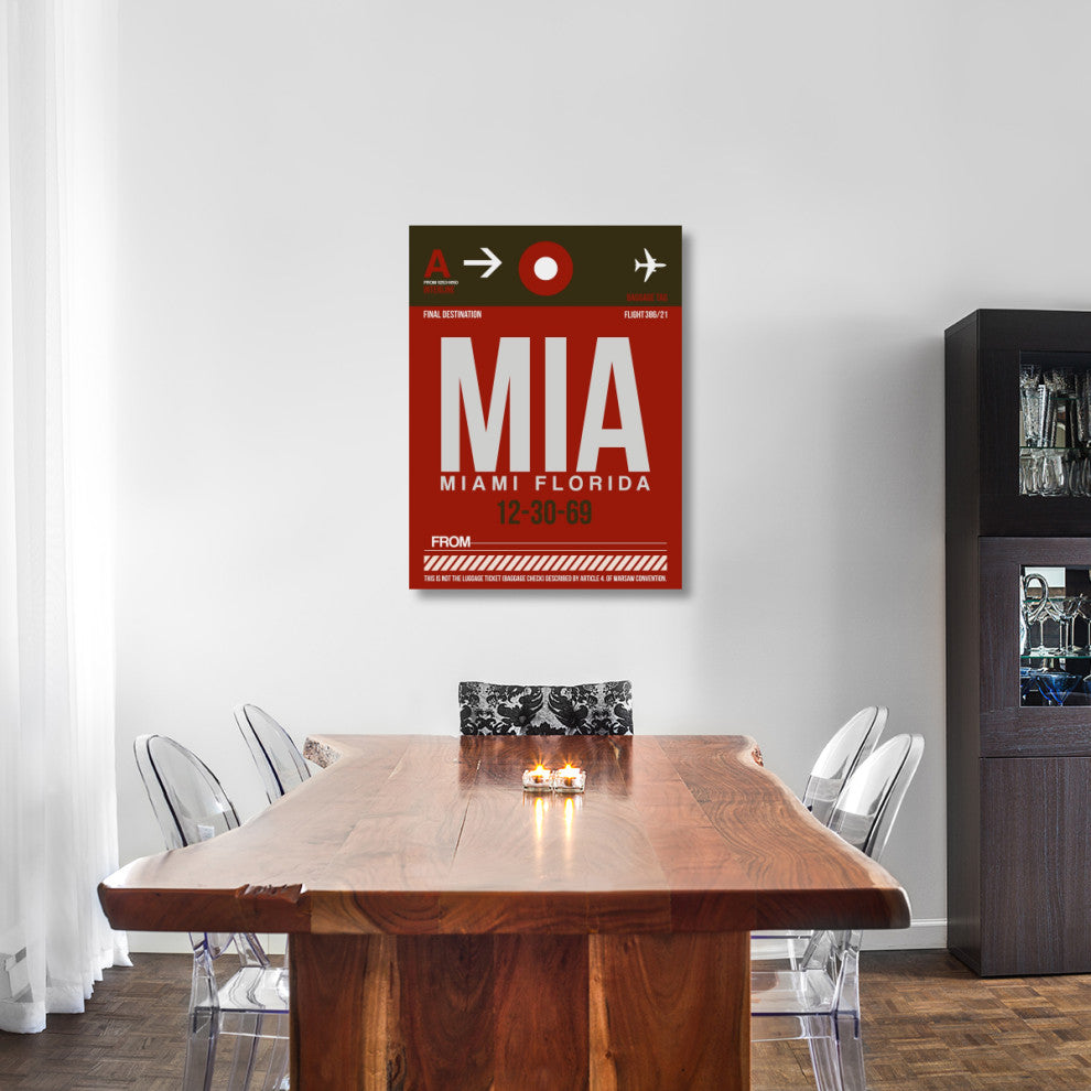 "MIA Miami Luggage Tag 2" Fine Art Print