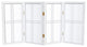 2' Tall Desktop Double Cross Shoji Screen, White, 4 Panels