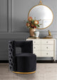Theo Velvet Upholstered Accent Chair, Black