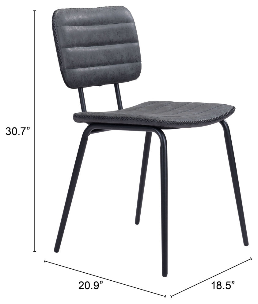 Boston Dining Chair (Set of 2) Vintage Black