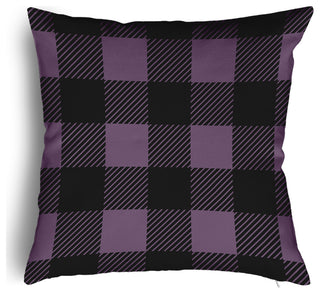 Buffalo Plaid Accent Pillow With Removable Insert, Larkspur, 16"x16"