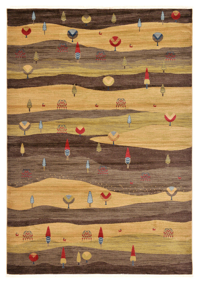 Unique Loom Tan Fars Milan 7' 0 x 10' 0 Area Rug