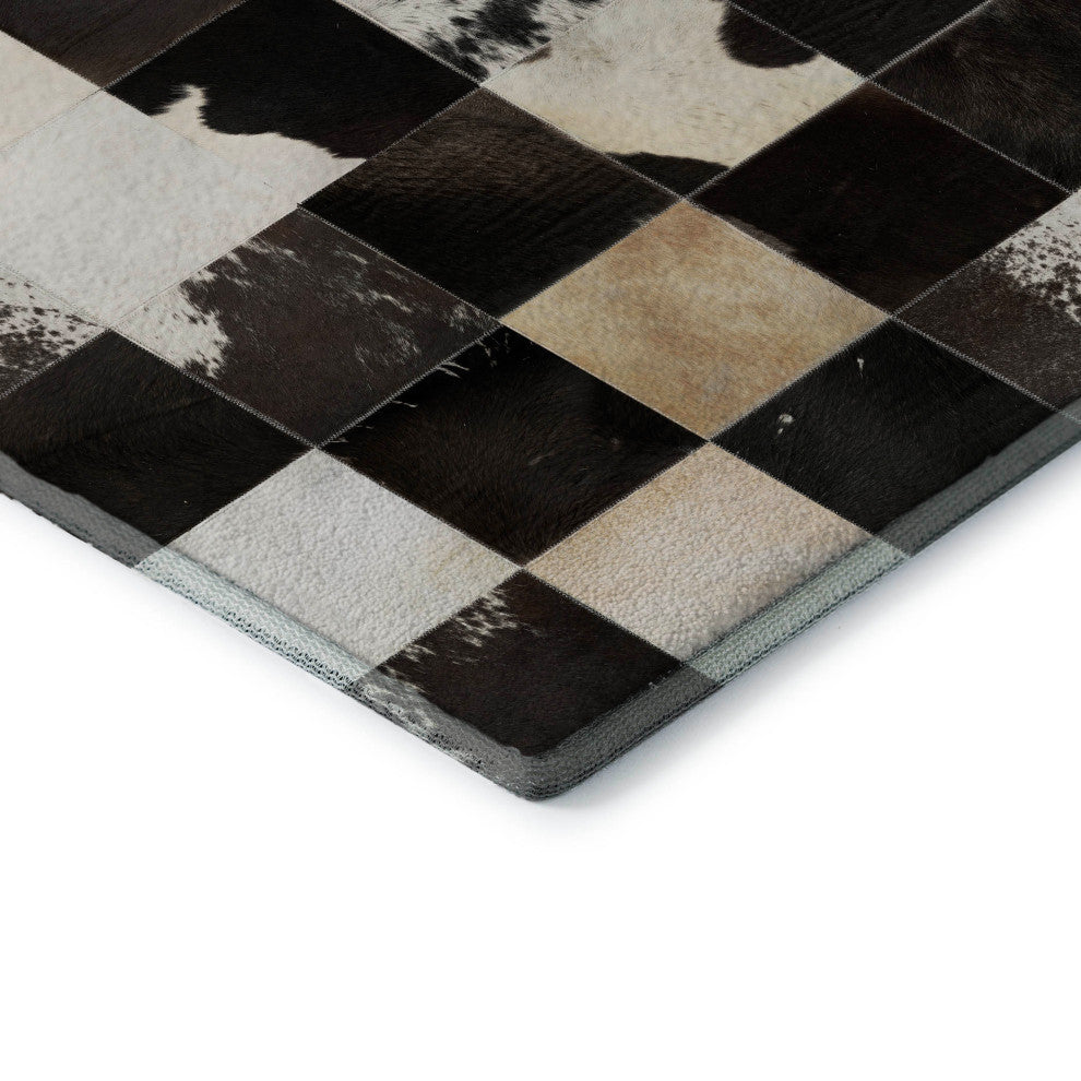 Addison Premium Washable Mayfield AMF105 Black 8' x 8' Round Rug