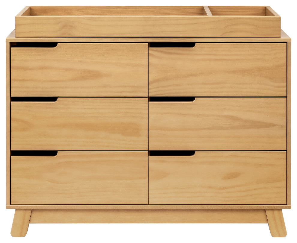 Hudson 6-Drawer Assembled Double Dresser, Honey