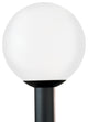 1-Light Outdoor Post Lantern, White Plastic
