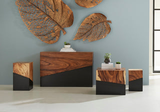 Geometry Console Table, Black/Brown