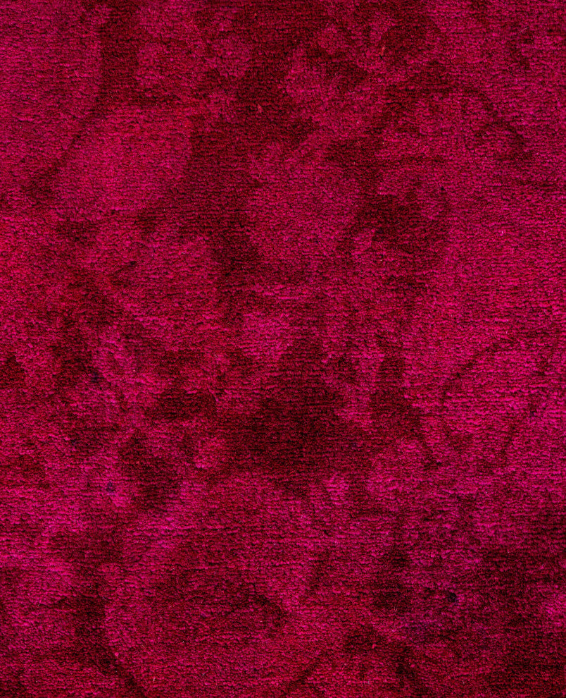 Overdyed One-of-a-Kind Hand-Knotted Area Rug Pink, 8' 2" x 8' 3"