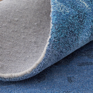 Ramiro R8921 Transitional/Industrial/Casual Rug, Blue/Ivory, 2'x3'