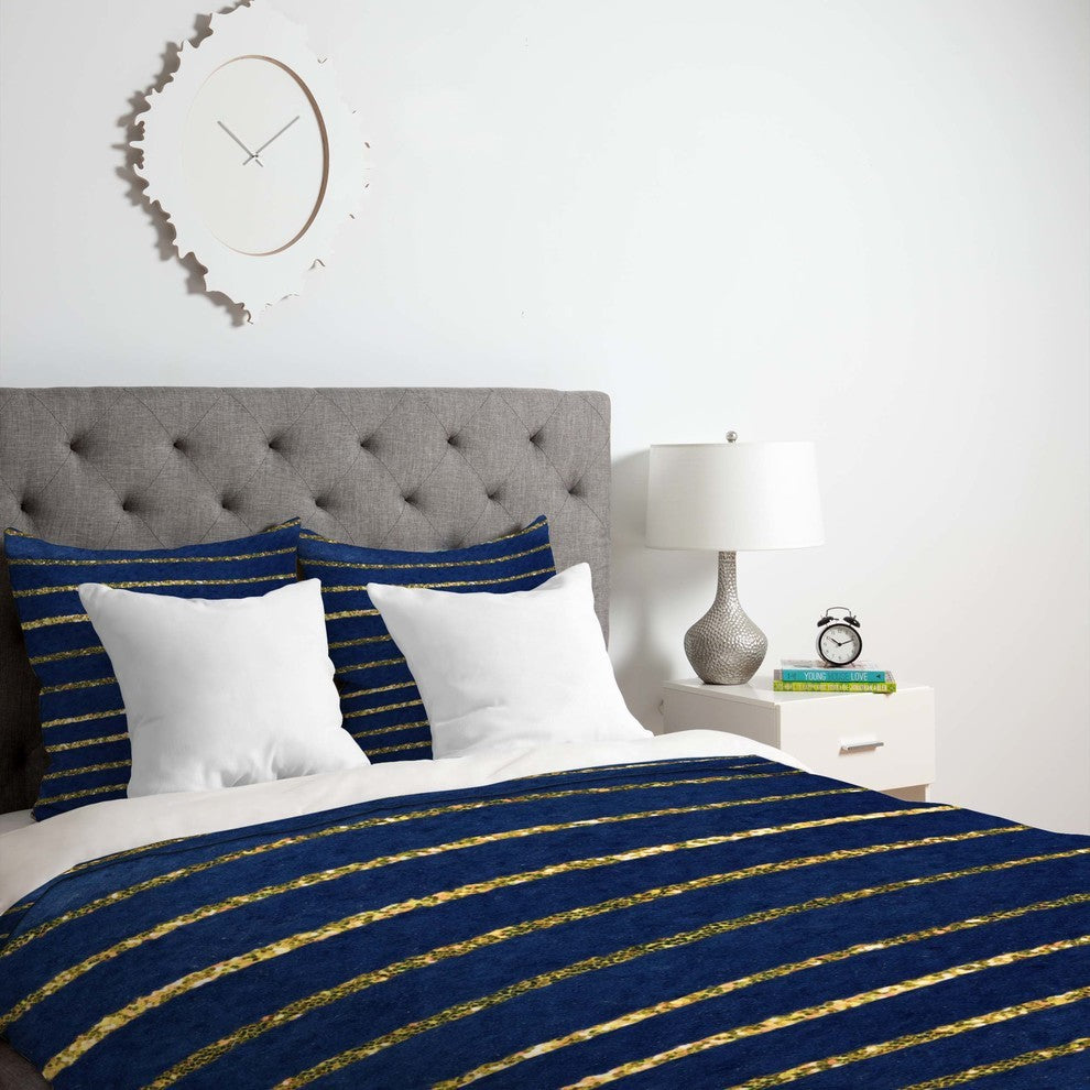 Deny Designs Social Proper Nautical Sparkle Duvet Cover - Lightweight