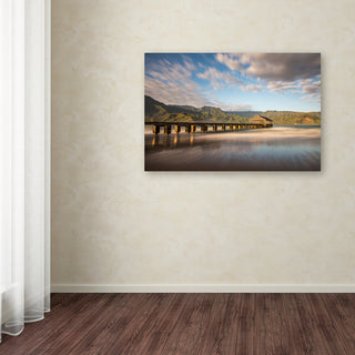 Pierre Leclerc 'Hanalei Bay Pier' Canvas Art, 24x16