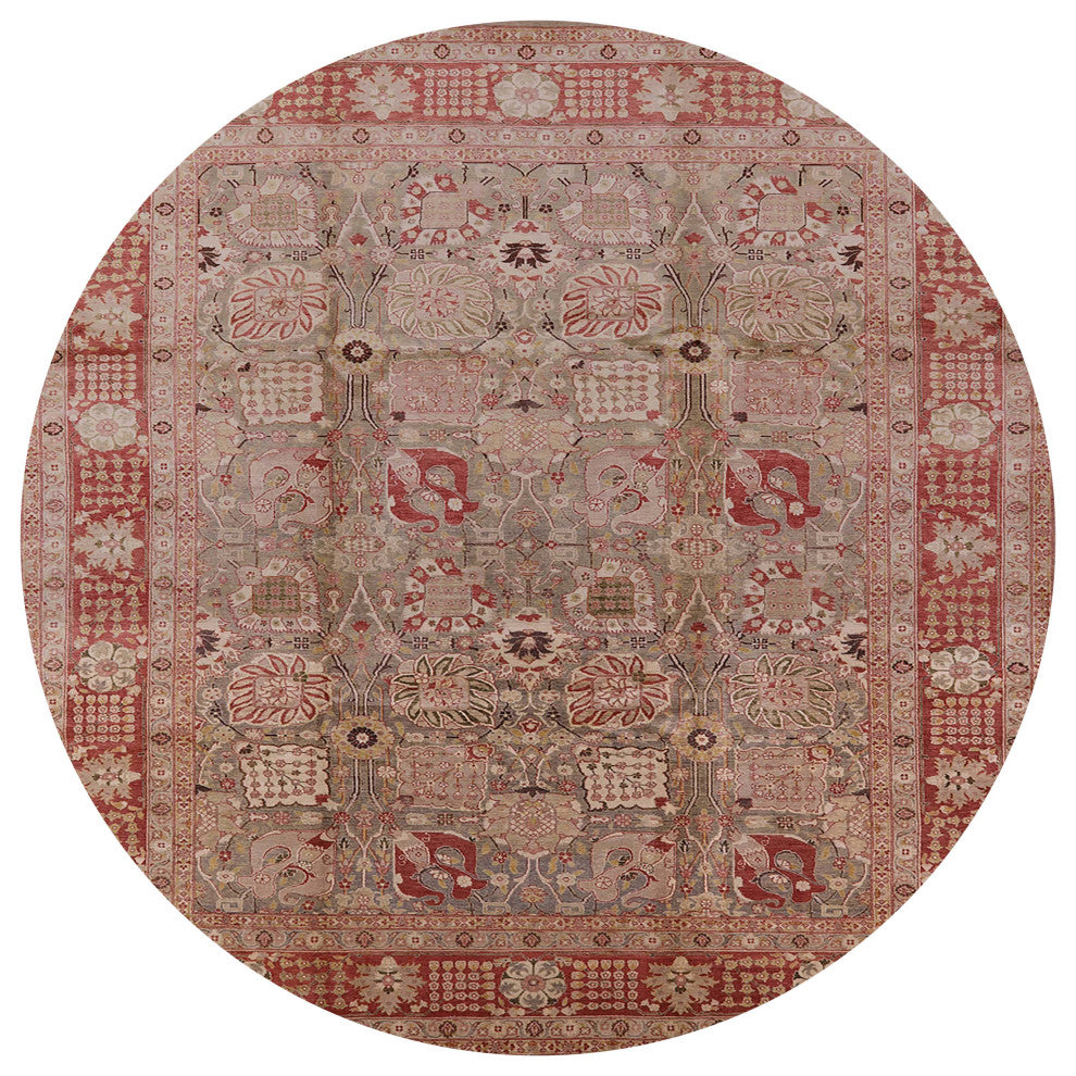 Ahgly Company Indoor Round Mid-Century Modern Area Rugs, 4' Round