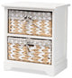 Rianne Modern Transitional White Finished Wood 2-Basket Storage Unit