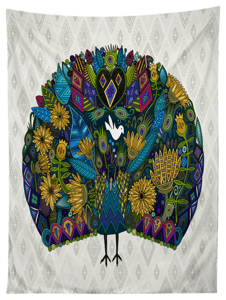 Deny Designs Sharon Turner Peacock Garden Tapestry