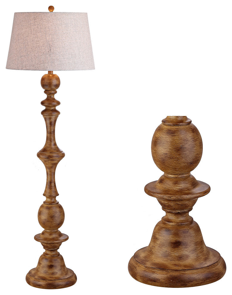 Taylor 67" Resin Floor Lamp, Brown