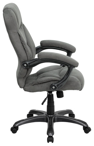 High Back Microfiber Contemporary Executive Swivel Office Chair, Gray