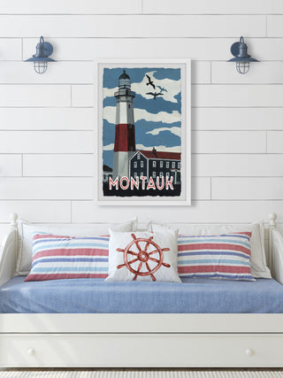 "Montauk Lighthouse" Framed Painting Print, 16x24