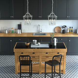 Hunter 12" Laurel Ridge Brushed Nickel 4-Light Pendant Ceiling Light