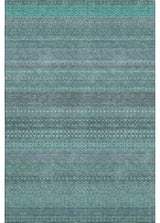 Premium Machine Washable Mayfield AMF527 Turquoise 8' x 10' Rug