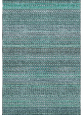 Premium Machine Washable Mayfield AMF527 Turquoise 8' x 10' Rug