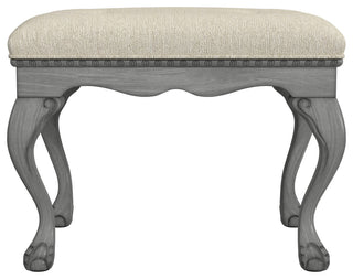 Butler Specialty Company, Ashford Upholstered 25.5"W Vanity Stool, Gray