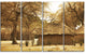 Beautiful Rural African Huts, Oversized Landscape Canvas Art, 48"x28", 4 Panels