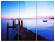 "Wooden Pier at Sunset" Photo Metal Wall Art, 3 Panels, 36"x28"