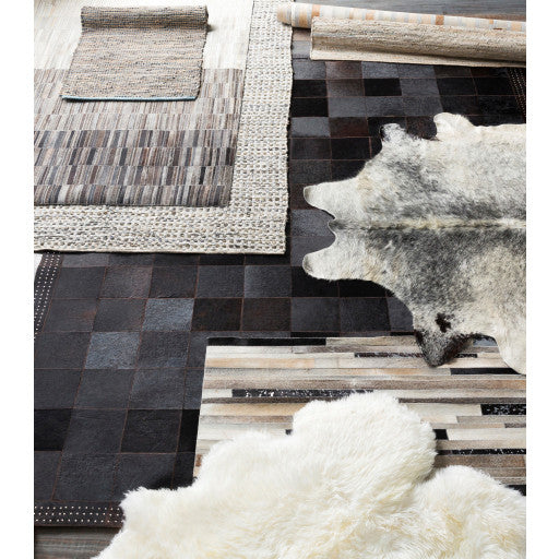 Surya Outback OUT-1010 2'x3' Rug, Medium Gray/Ivory/Camel/Black