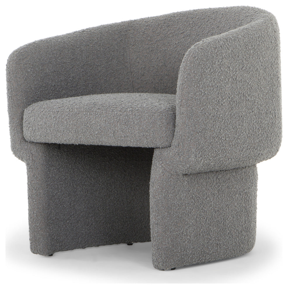 Metro Jessie Accent Chair, Charcoal Boucle Upholstery