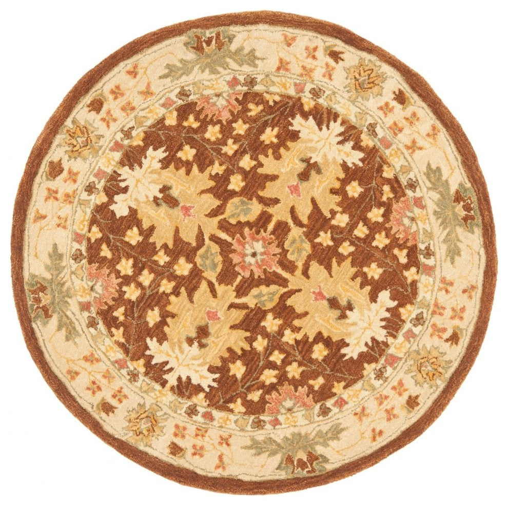 Safavieh Anatolia an540b Rug, Brown, 6'0"x6'0" Round