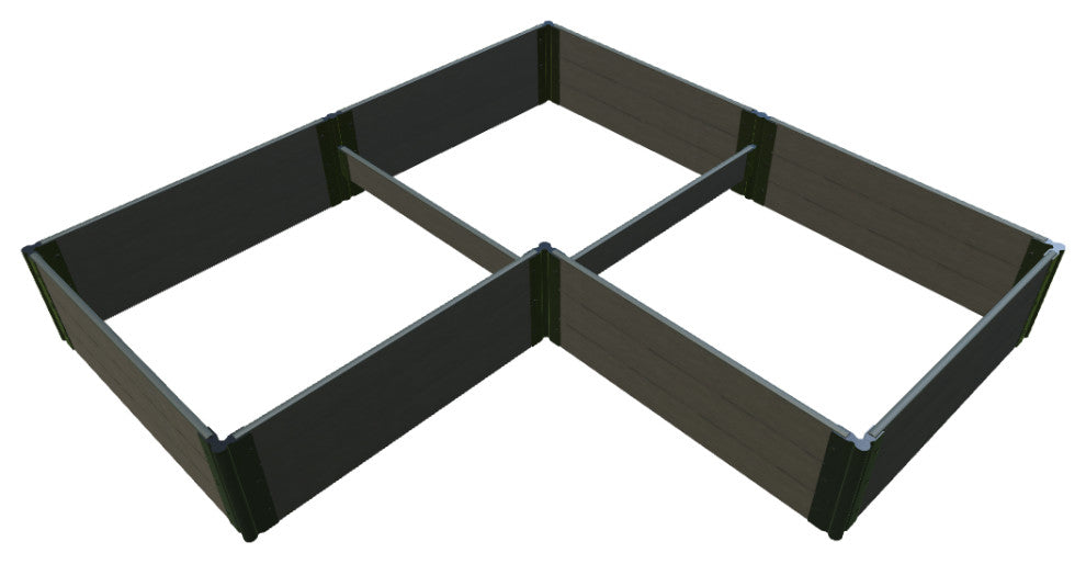 Weathered Wood 'Arrowhead' - 8' X 8' X 16.5" Raised Garden Bed - 1" Profile