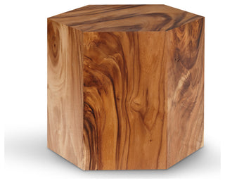 Honeycomb Side Table, Chamcha Wood, Small