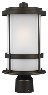 Wilburn 1-Light Outdoor Post Lantern, Antique Bronze