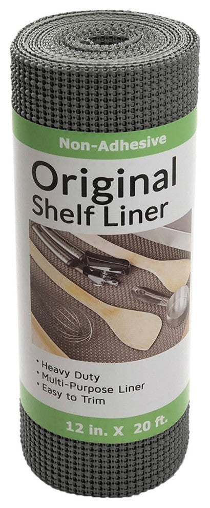 Clevr Original 12"x20' Non-Adhesive Shelf Liner, Grip Material