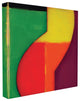 Modern Zig Zag Red and Green, 24"x24", Stretched Canvas Wall Art