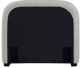Vaughn Bed, Gray, Twin, Chenille Fabric, Black Finish
