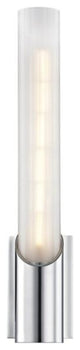 Pylon 1 Light LED Wall Sconce, Polished Chrome Finish, Clear, Etched Glass