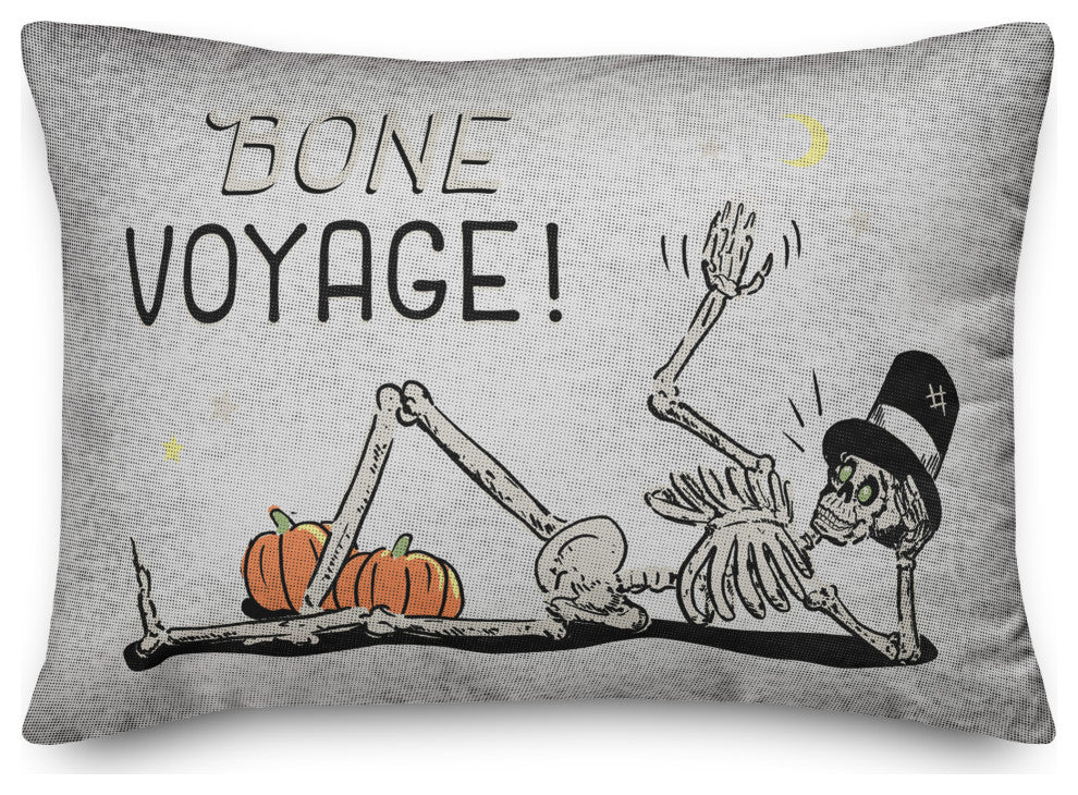 Bone Voyage! 14x20 Throw Pillow