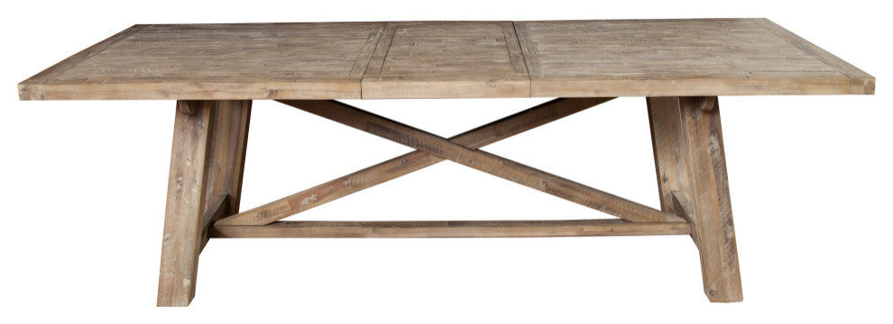 Newberry Extension Dining Table, Weathered Natural