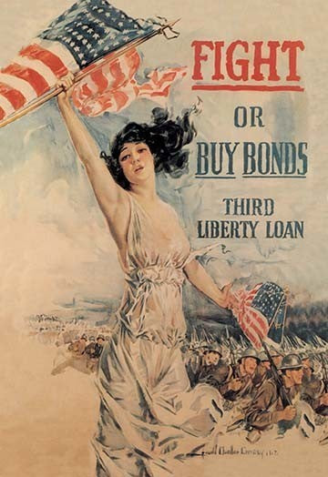 Fight! Or Buy Bonds: Third Liberty Loan- Canvas Poster 20" x 30"