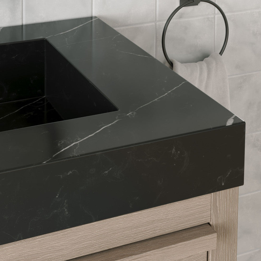 Shoji Bath Vanity, Chestnut Oak, 60", Double Sink, Freestanding